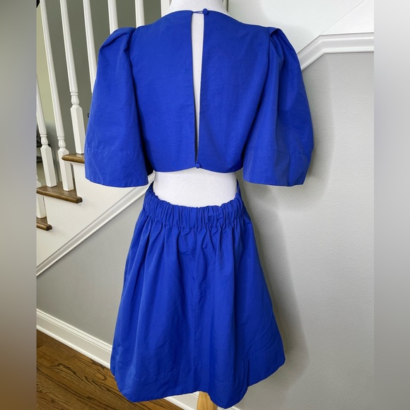 Banana Republic Short Sleeve Open Back Cut Out Mini Dress with Pockets - Picture 4 of 7